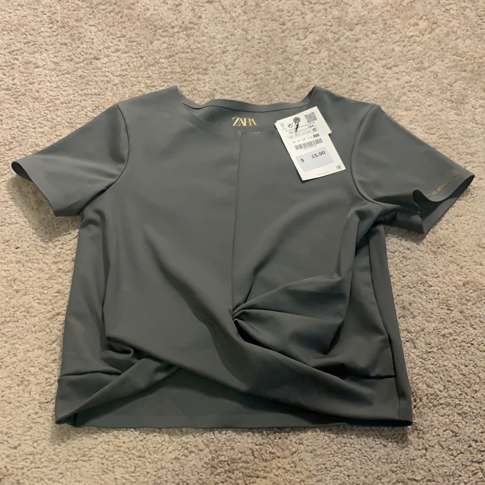 zara girls size 13-14 athletic sport shirt nwt